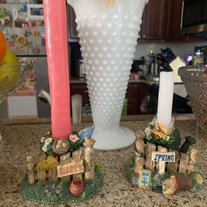 Happy Spring Candle Holders Set